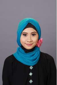 Pashmina Glitter Gold Cyan